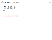 Tablet Screenshot of hume-travel.com